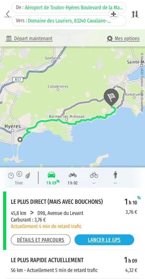 CAVALAIRE vue MER au loin MAISONNETTE TOUT ÉQUIPÉE POUR 4 PERSONNES AVEC PISCINE CLIM WIFI VÉLOS TV BARBECUES Exterior foto