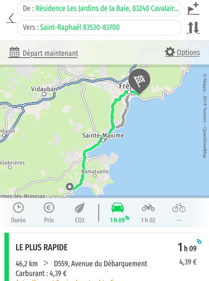 CAVALAIRE vue MER au loin MAISONNETTE TOUT ÉQUIPÉE POUR 4 PERSONNES AVEC PISCINE CLIM WIFI VÉLOS TV BARBECUES Exterior foto